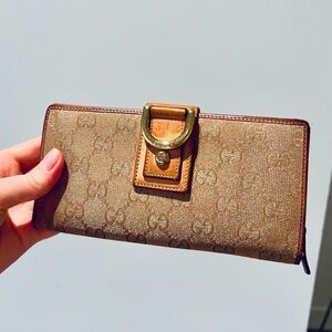 Gucci GG canvas long continental wallet